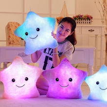 Load image into Gallery viewer, Soft Glowing Colorful Star Shape Pillow | 7 Colour Changeable Led Light Cushion Toys Gift For Kids Children&#39;s Without Battery