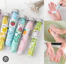 Load image into Gallery viewer, 100 Pc’s Tube Disposable Paper Soap Disposable Paper Soap With Bottle
