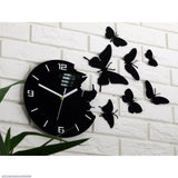 3D Beautiful Butterfly Wooden Wall Clock  Beautiful And Stylish Wall Decor