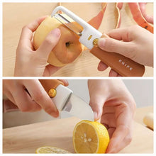 Load image into Gallery viewer, Stainless Steel 2 in 1 Fruit cutting Knife with Peeler For Peeling and Cutting,(random color)