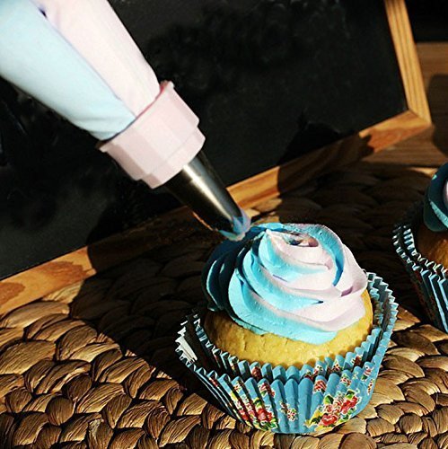 2 In 1 Cookie Cake Pastry Cup Cake Pudies Decorating Bottle Icing Pen With Stainless Steel Nozzle 100ml