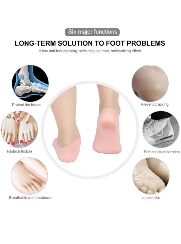 Full Heel Pain Anti Crack Silicone Care Set Anti Crack Full Length Socks – Pair | Full Foot.