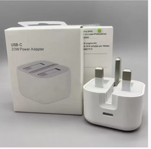 Load image into Gallery viewer, 3 Pin Plug 20w Usb-c Power Adapter Fast Charging Type C Pd Charger