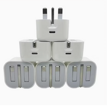 Load image into Gallery viewer, 3 Pin Plug 20w Usb-c Power Adapter Fast Charging Type C Pd Charger