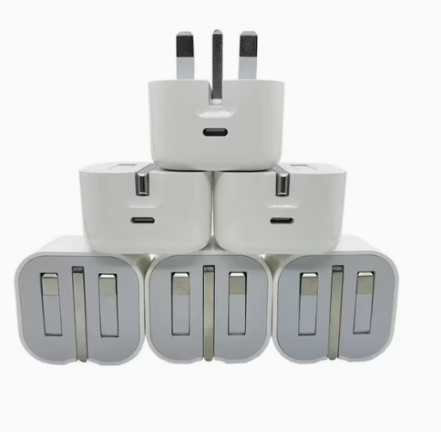 3 Pin Plug 20w Usb-c Power Adapter Fast Charging Type C Pd Charger