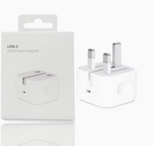 Load image into Gallery viewer, 3 Pin Plug 20w Usb-c Power Adapter Fast Charging Type C Pd Charger