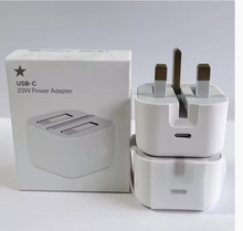 Load image into Gallery viewer, 3 Pin Plug 20w Usb-c Power Adapter Fast Charging Type C Pd Charger