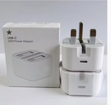 3 Pin Plug 20w Usb-c Power Adapter Fast Charging Type C Pd Charger