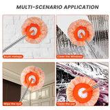 360° Rotatable Cleaning Mops Adjustable Multifunctional Sun Flower Chenille Magic Mop Head Microfiber Dust Mops Window Cleaning