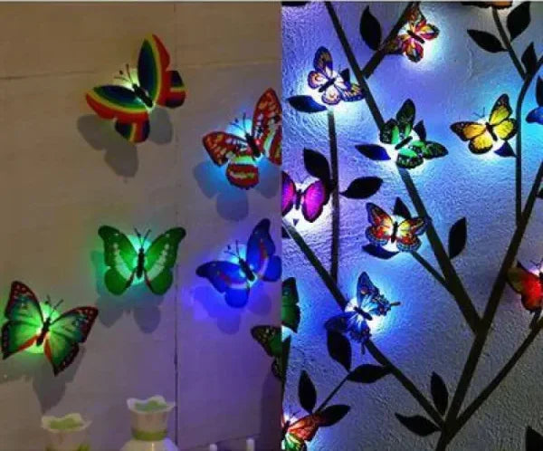 3d Led Butterfly Night Light Colorful Wall Paste Home Decor For Baby Room (1 Pcs Butterfly)