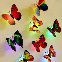 Load image into Gallery viewer, 3d Led Butterfly Night Light Colorful Wall Paste Home Decor For Baby Room (1 Pcs Butterfly)