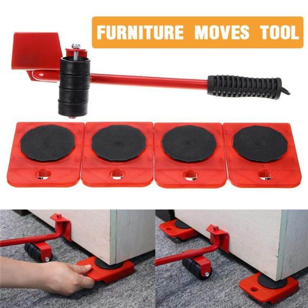 (5 in 1) Heavy furniture move tool transport lifter shifter moving tool