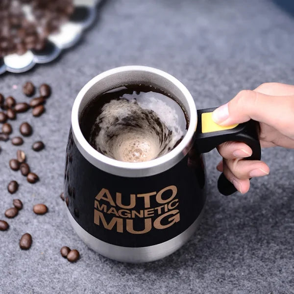 Auto Magnetic Mug 400ml Coffee Milk Mix Cups 304 Stainless Steel ( Battery Operated )