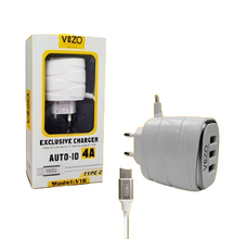 Load image into Gallery viewer, VIZO V16 Fast Charging With Triple USB Ports | Android Mobile Phone Charging Adapter with Usb Data cable | Travel Charger