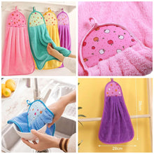 Load image into Gallery viewer, Kitchen Cleaning Towel, Soft Hand Towel Strong Absorbent Kitchen Hanging Kitchen Towel (Random colours)