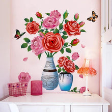 Load image into Gallery viewer, Vase Flower Decorative Sticker Wall sticker PVC 7D 8D for Home Wall Decoration.(Random Design)