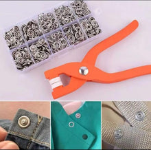 Load image into Gallery viewer, Tich Button Machine Plier plastic Body | Button Fixer Plastic body  With 25 buttons