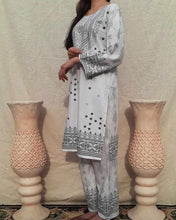Load image into Gallery viewer, Summer Collection Linen Printed 2pc Dress Ready To Wear For Women