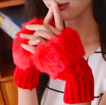 Load image into Gallery viewer, Winter Faux Rabbit Fur Gloves For Women