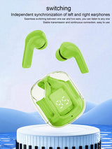 Air31 Earbuds Wireless Crystal Transparent body | Air 31 Bluetooth Ear Bud - (Without pouch)