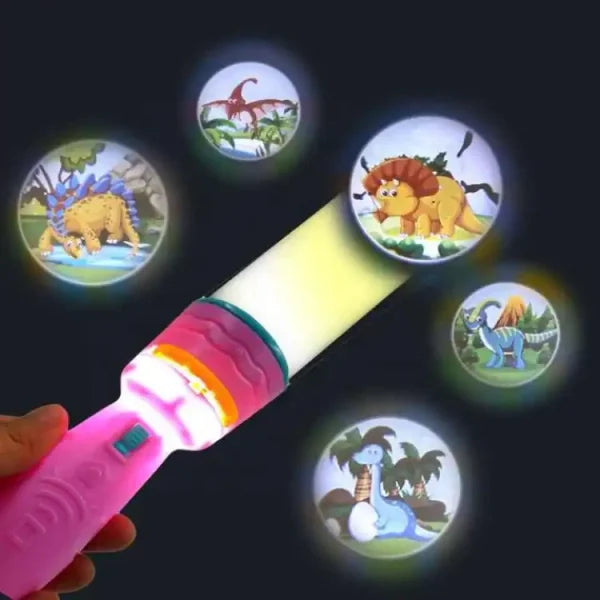 Baby Projector Torch 3 Cards Cartoon Projection Flashlight Children Early Education Toy