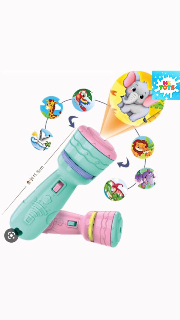 Baby Projector Torch 3 Cards Cartoon Projection Flashlight Children Early Education Toy