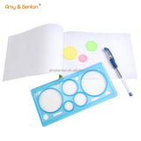 Colorful Plastic Templates Drawing Ruler Painting (pack of 2)