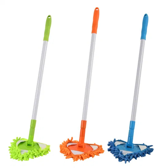 Detachable Washable Cleaning Triangle Telescopic Micro Fiber Mop & Duster