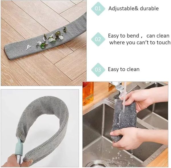 Extendable Gap Cleaning Brush Retractable Gap Dust Cleaner, Microfiber Hand Duster For Gap Cleaning