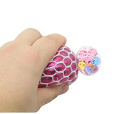 Fidget Squeeze Anti Stress Mesh Squishy Ball Squeeze Grape Ball (pack Of 3)(random Color)