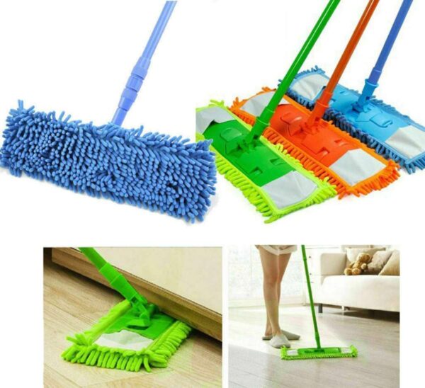 Flat Microfiber Wet Dust Mop | Wet & Dry Floor Cleaner Home Cleaning Supply Mop