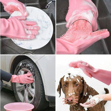 Load image into Gallery viewer, Silicone Washing Full Finger Gloves - For Home (Random Colors)