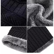 Load image into Gallery viewer, Head &amp; Neck Cap Beanies Combo – Woolen Winter Beanie Cap With Neck Warmer Muffler For Men And Women