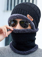 Load image into Gallery viewer, Head &amp; Neck Cap Beanies Combo – Woolen Winter Beanie Cap With Neck Warmer Muffler For Men And Women