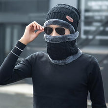 Load image into Gallery viewer, Head &amp; Neck Cap Beanies Combo – Woolen Winter Beanie Cap With Neck Warmer Muffler For Men And Women
