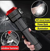 High-power Led Torch Light Rechargeable Flashlight And Multifunctional Tactical Hammer For Your Lighting Needs