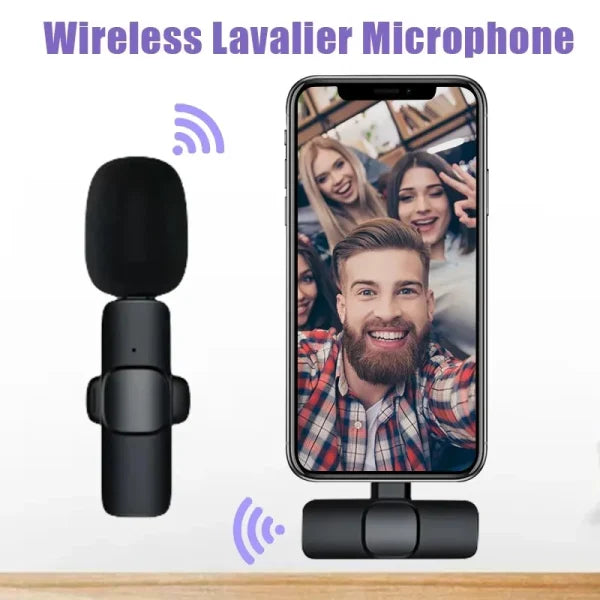 K8 Type-C Wireless Lavalier Microphone Portable Audio Video Recording Mic For Type C Android Live Game Mobile Phone Mic for Vlog Interview podcast live streaming