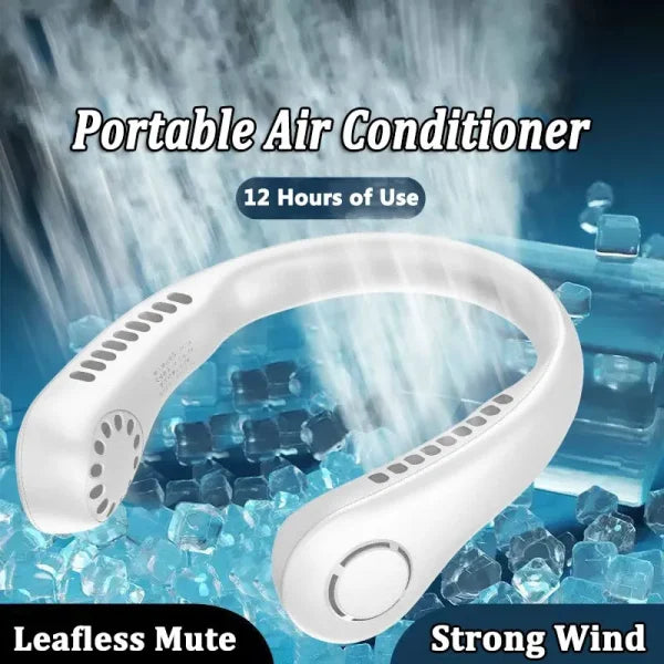 Mini Neck Portable No Bladeless Hanging Neck Rechargeable Air Cooler Mini Summer Sport Fan