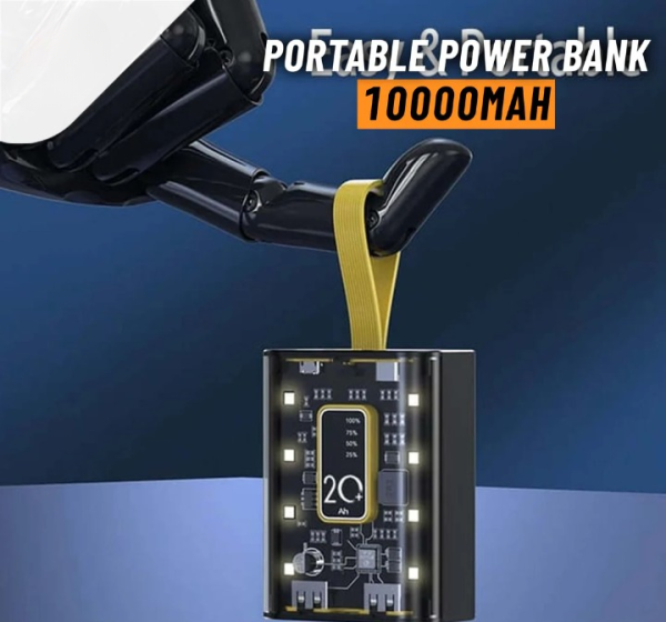 Mini Portable Transparent Power Bank 10,000 Mah