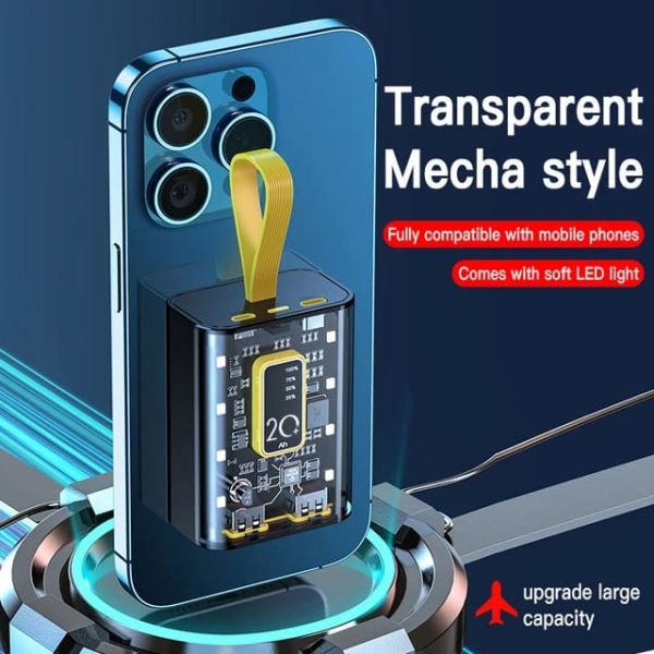 Mini Portable Transparent Power Bank 10,000 Mah