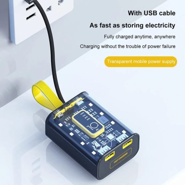 Mini Portable Transparent Power Bank 10,000 Mah