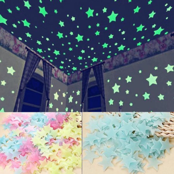 Pack Of 100 – 3d Glowing Stars