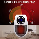 500 Watt Portable Electric Heater Fan Heater Electric Ceramic Fan Energy-saving Heater Safe Quiet Heating Fan Room For Winter.