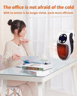 500 Watt Portable Electric Heater Fan Heater Electric Ceramic Fan Energy-saving Heater Safe Quiet Heating Fan Room For Winter.