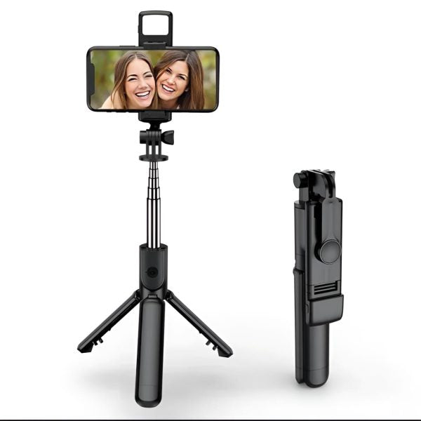 R1S Selfie Stick with Tripod | Bluetooth Foldable Selfie Rod  for Phone Action Camera Iphone ﻿