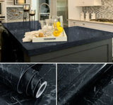 For Kitchen, Cupboard, Wall – Anti Oil And Heat Resistant Wallpaper (60*2m) Black