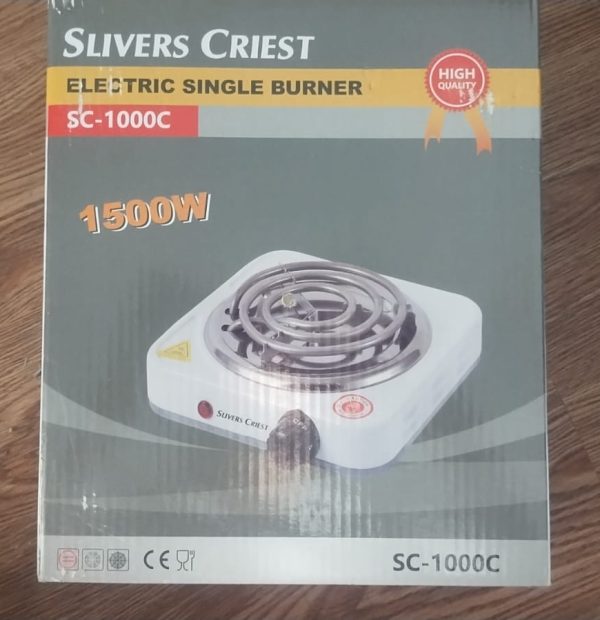 Slivers Criest Electric Single Burner Sc-1000c Electric Stove For Cooking, Hot Plate Heat Up In Just 2 Mins, Easy To Clean