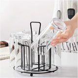 Tabletop Metal Glass Stand, 6 Mug Storage Rack, / Glass, Mug, Non-slip Mugs Bottles Organizer For Kitchen