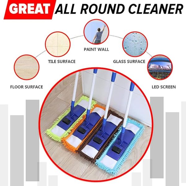 Universal Microfiber Mop Duster Pads Head | Refill Replacement Micro Fiber Cloth