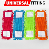 Universal Microfiber Mop Duster Pads Head | Refill Replacement Micro Fiber Cloth